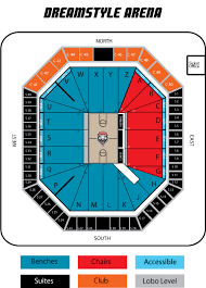 dreamstyle arena section views unm tickets