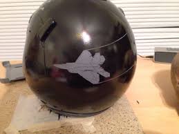 Smash F 22 Fighter Pilot Helmet Custom Paint Job Hand Painted By Jennifer Gose Using Model Paint And Spray Paint Model Paint Custom Paint Jobs Custom Paint
