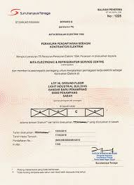 Video bangunan berlian suruhanjaya tenaga. Certification Mifa Air Conditioning Sabah