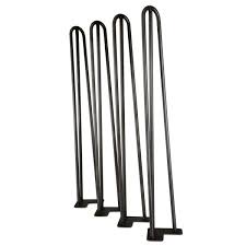 Price is for set of 2 material: Wen 1 2 In Dia 28 In Mid Century Modern Satin Black Hairpin Table Legs 4 Pack Tl28b The Home Depot