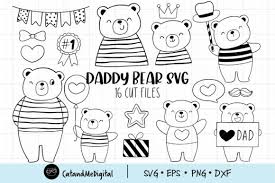 Download Daddy Bear And Son Svg Graphic By Catandme Creative Fabrica