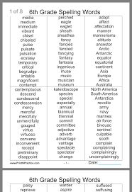 Pin By Breck Sondra Patterson On Home School 6th Grade Spelling Words Spelling Bee Words Spelling Words List
