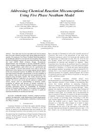 We did not find results for: Pdf Addressing Chemical Reaction Misconceptions Using Five Phase Needham Model