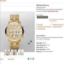 Michael Kors Gold Watch W Horn Show Stopper Band