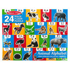 Top animals that start with x. Melissa Doug Animal Alphabet Floor Puzzle 24 Pieces Ages 3 And Older Mardel 3815735