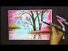 My Art Academy Youtube Soft Pastel Art Painting Art Projects Cherry Blossom Drawing