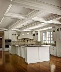 Dark brown kitchen coffered ceiling design. 10 Ways To Disguise A Kitchen Soffit Coffered Ceiling Kitchen Kitchen Soffit Kitchen Ceiling Design
