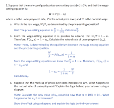 Nominal interest rate (w/ equation). Solved 1 Derive The Natural Rate Of Unemployment In The Chegg Com