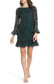 Forest Green Lace Shift Dress With Bell Sleeves Affiliate Link Lace Shift Dress Shift Dress