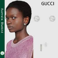 GUCCIインターロッキングG ピアス ユニセックス☆GUCCI☆インターロッキングG シルバー ピアス