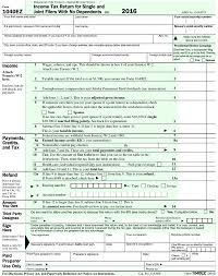 Printable 2016 1040 Tax Forms Common Irs Tax Forms For