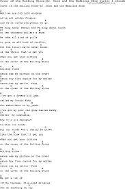 Love Song Lyrics For Cover Of The Rolling Stone Dr Hook And The Medicine Show With Chords Lyrics And Chords Love Songs Lyrics Love Songs