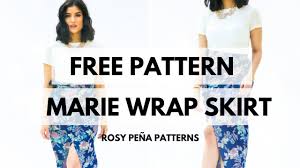 The front of the skirt is made of two full panels which. Marie Wrap Skirt Pdf Pattern Rosy Pena