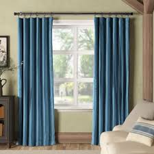 Living room curtains and drapes blue. Farmhouse Rustic Blue Curtains Drapes Birch Lane