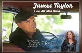 james taylor and bonnie raitt at frank erwin center on 13