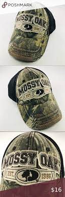 Mossy Oak Camo Distressed Hat Mesh L Xl Stretch In 2021 Distressed Hat Mossy Oak Camo Mossy Oak Camouflage