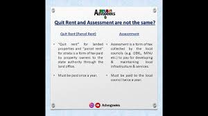The average time frame that a quit notice provides to. Quit Rent Assessment Did You Know Youtube