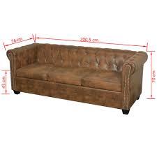 Chesterfield sofa couch leder relax vintage lounge luxus barock leder braun. Chesterfield Sofa Couch Ecksofa Polstersofa Garnitur Kunstleder Sessel Vintage Ebay