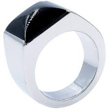 Black onyx diamond ring 14k white gold european shank fine jewelry signed size 6. Cartier Large Tank 18 Karat White Gold Black Onyx Ring For Sale At 1stdibs