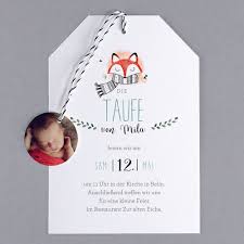 Taufe Fuchs Taufe Einladung Basteln Einladungen Selber Machen Einladung Taufe