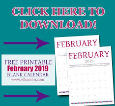 Free Printable Calendar For February 2019 Free Printable Calendar