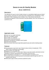 Change anything… why not start at home? Indoor Air Quality Sensor Module Jinan Rainbow Technology Co Ltd Pdf Catalogs Technical Documentation Brochure