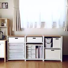 棚 ニトリ インボックス おもちゃ収納 文房具収納 カラーボックス などのインテリア実例 2018 04 28 20 03 15 roomclip ルームクリップ 収納 文房具 インテリア 収納 収納 アイデア
