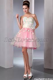 Sweet Colorful Mini Sweet 15 Dress With Flowers 155 00 Sweet 15 Dresses Cheap Cocktail Dresses Casual Wedding Dress
