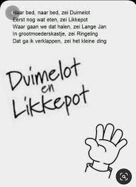 pin op kleuter liedjes en versjes