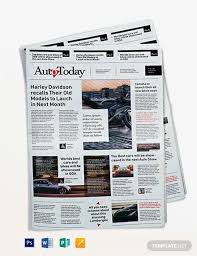 Automobile Newspaper Template In 2020 Newspaper Template Newspaper Template Word Templates