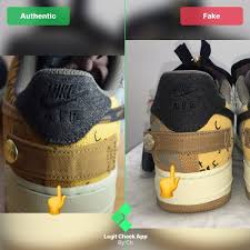 Off White Air Force 1 Black Real Vs Fake Step 2 Verify The Rear Strap Of The Af1 Cj Air Force Fake Shoes Cactus Jack