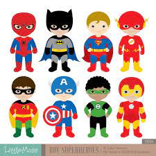 Boys Superhero Costumes Clipart 1 Boy Superheroes Etsy Em 2021 Desenhos De Super Herois Super Herois Infantil Festa De Super Herois