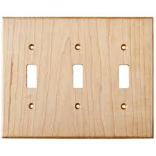 Maple Wood Wall Plate 3 Gang Light Switch Cover Plates On Wall Wooden Light Rustic Light Switch Covers