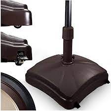 Check spelling or type a new query. Amazon Com Shademobile Outdoor Umbrella Stand W Easy Rolling Base Up To 125lb Heavy Duty Universal Design For Weighted Commercial Patio Deck Big Mobile Sun Shade W Hidden Wheels Bronze