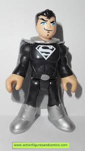 Black And Silver Superhero Suit Dc Imaginext Superman Black Silver Fisher Price Justice League Super Friends Black Black Silver Superman