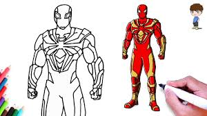 Iron Spider Para Colorear