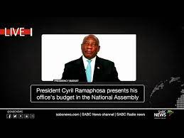 Below is the link to the president's live stream President Cyril Ramaphosa Presents His Office S Budget In The National Assembly Youtube