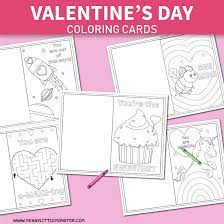 Warm up your greetings with a personal touch. Printable Coloring Valentines Day Cards Messy Little Monster