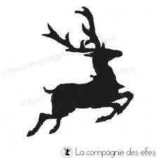 Coloriage pere noel et ses rennes. Le Renne Du Pere Noel Tampon Nm