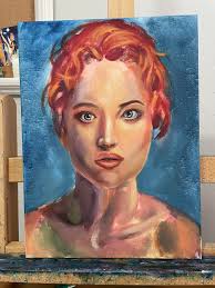 Learning and growing a little everyday! 😄 This is my first ever portrait  in oil paints! 🎨 Another one of those things I said I would never do 😂  Oil paint is