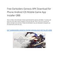 Download installer app and enjoy it on your iphone, ipad, and ipod touch. Free Darksiders Genesis Android Download Apk Phone Tablet Ios App Game Installer Obb By Joesph Miller Issuu
