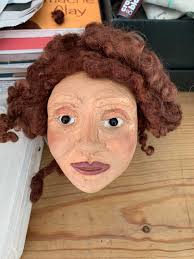 Doll making with paper and acrylic colors