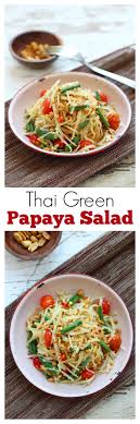 Thailand Green Papaya Salad The Best Salad Ever With Shredded Green Papaya Long Beans And Tomatoes So Yu Healthy Recipes Green Papaya Salad Asian Recipes