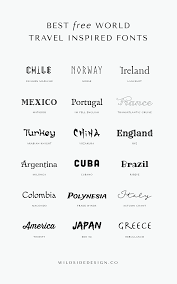 Vcr osd mono · 4. The Best Free World Travel Inspired Fonts Wild Side Design Co Travel Fonts Aesthetic Fonts Text Logo Design