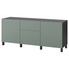 Besta Storage Combination With Drawers Black Brown Notviken Stubbarp Gray Green 70 7 8x16 1 2x29 1 8 Order Here Ikea In 2020 Schubladen Schrankturen Ikea