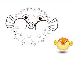 Ocean animal crafts ocean theme crafts animal crafts for kids ocean themes fun crafts summer crafts arts and crafts cut and paste craft activities. Puffer Fish Cartoon Connect The Dots And Color Page Sheet Royalty Free Cliparts Vectors And Stock Illustration Image 85539192