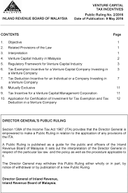 Tax system for corporates and individualsin malaysia. Inland Revenue Board Of Malaysia Venture Capital Tax Incentives Pdf Free Download