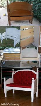 Simple Diy Headboard Bench Footboard Sides Addicted 2 Decorating Headboard Bench Headboard Benches Repurposed Furniture