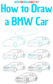 It's important to scan in color mode because we'll be removing the colored pencil lines. How To Draw A Bmw Car How To Draw Easy