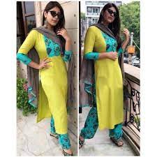 yellow masali cotton printed chudidar salwar suit designer kurti patterns fancy kurti india clothes
